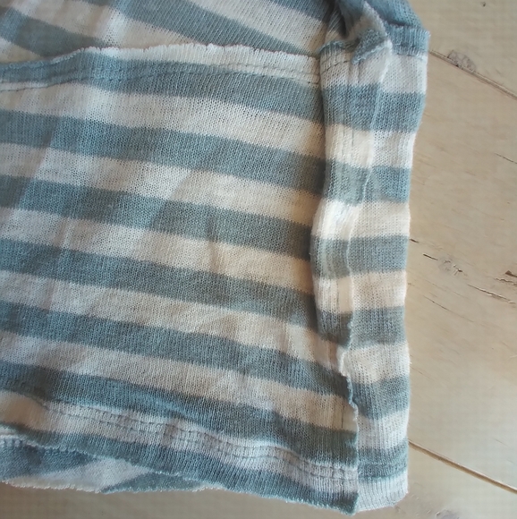 Lovestitch Striped Off-Shoulder Top - Grey & White - Picture 5 of 6